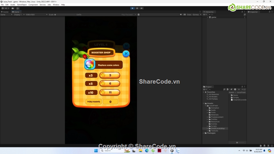 Juice Fresh,Match 3 Game Unity,Racing Game Unity,code game 15 puzzle,Hyper Casual Game Unity,match 3 source code