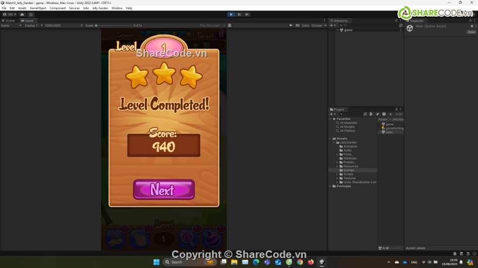 Jelly Garden Match,Match 3 Jelly Garden,Game Jelly Match 3,Source Code Game Unity,mã nguồn puzzle game,hyper casual