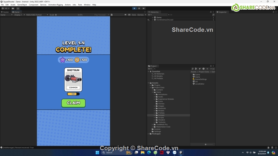 complete project,Game Shooter Unity,shooter game template,sourse code unity,Unity Template