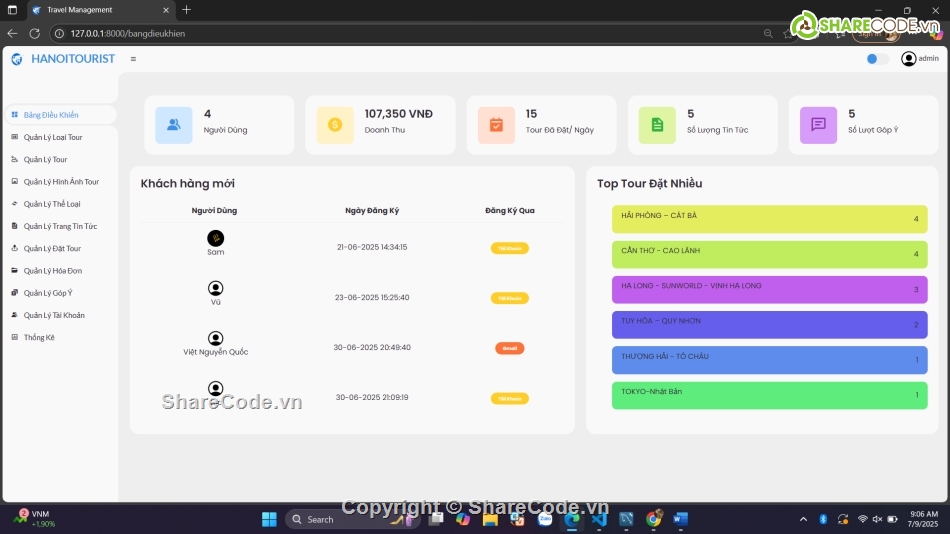 website,web tour  du lịch,đồ án web php,laravel,my sql