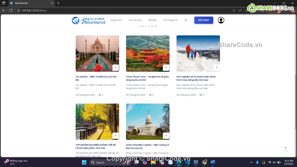 website,web tour  du lịch,đồ án web php,laravel,my sql