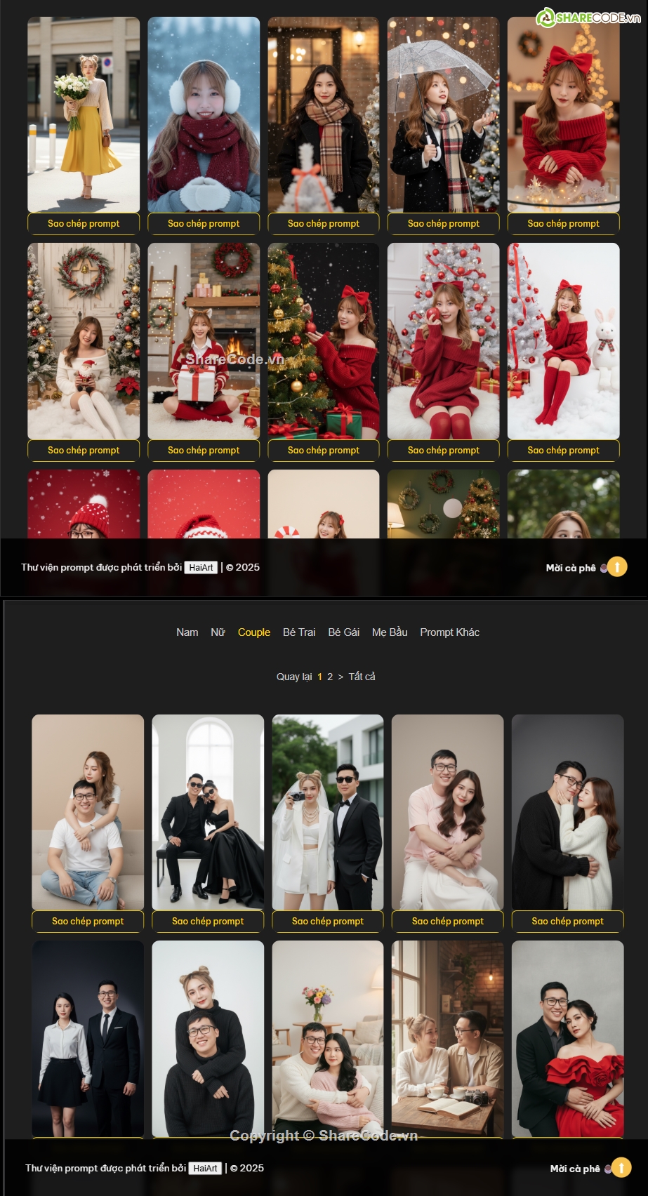 Web App Tạo Hình Ảnh AI Full HD Từ 1000+ Prompt Mẫ,App tạo ảnh AI FUll HD,Web app tao hinh anh bang AI,Web thư viện prompt mẫu,1000++ Prompt mẫu miễn phí