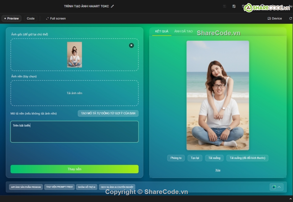 Web App Tạo Hình Ảnh AI Full HD Từ 1000+ Prompt Mẫ,App tạo ảnh AI FUll HD,Web app tao hinh anh bang AI,Web thư viện prompt mẫu,1000++ Prompt mẫu miễn phí