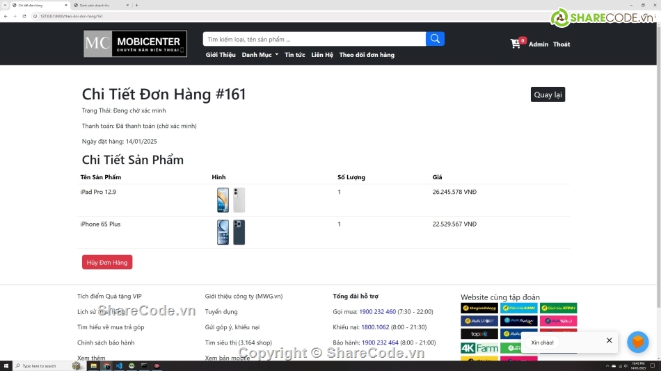 web bán điện thoại,website bán hàng,sharecode web php mysql