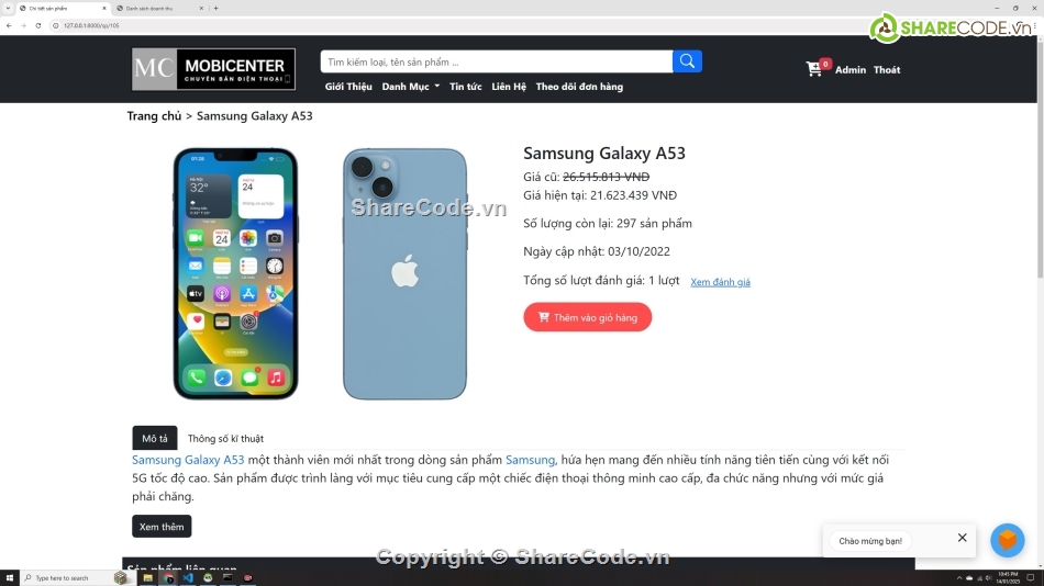 web bán điện thoại,website bán hàng,sharecode web php mysql