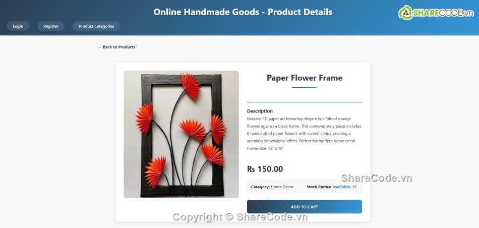 Handmade,bán web,đơn giản,đồ án web