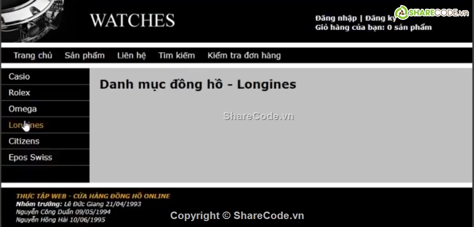 web bán đồng hồ,bán,web