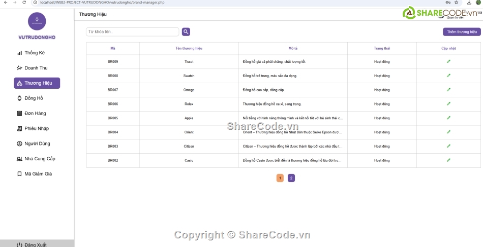 đồ án php,Web đồng hồ,bán đồng hồ