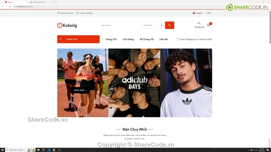 web bán giày,website php mysql,website ban hàng đẹp,đầy đủ chức năng