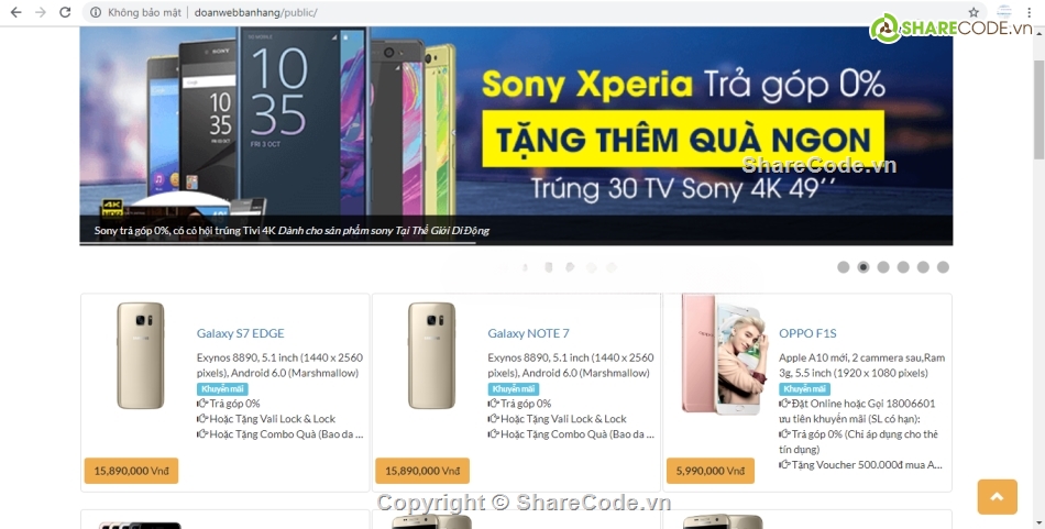 web bán hàng php,đầy đủ chức năng,web đẹp,web php