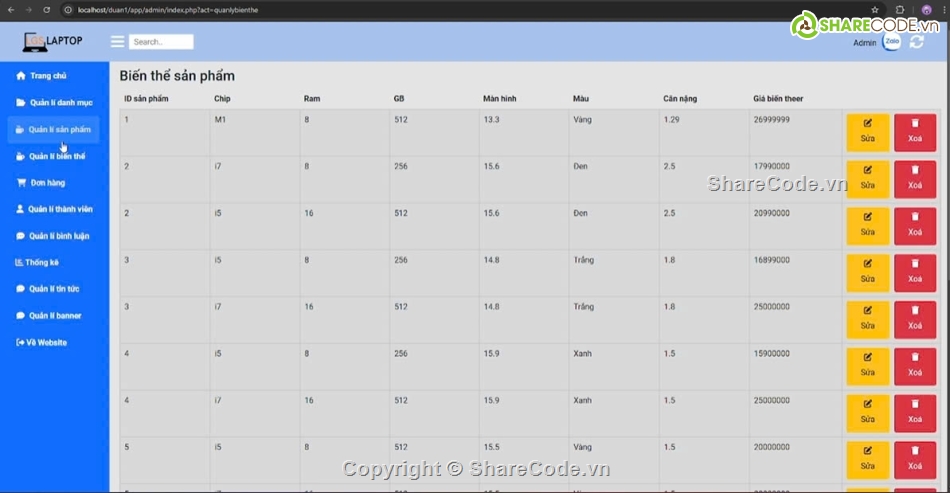 web bán laptop php,web bán laptop,dự án bán láp top