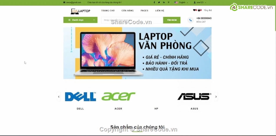 web bán laptop php,web bán laptop,dự án bán láp top