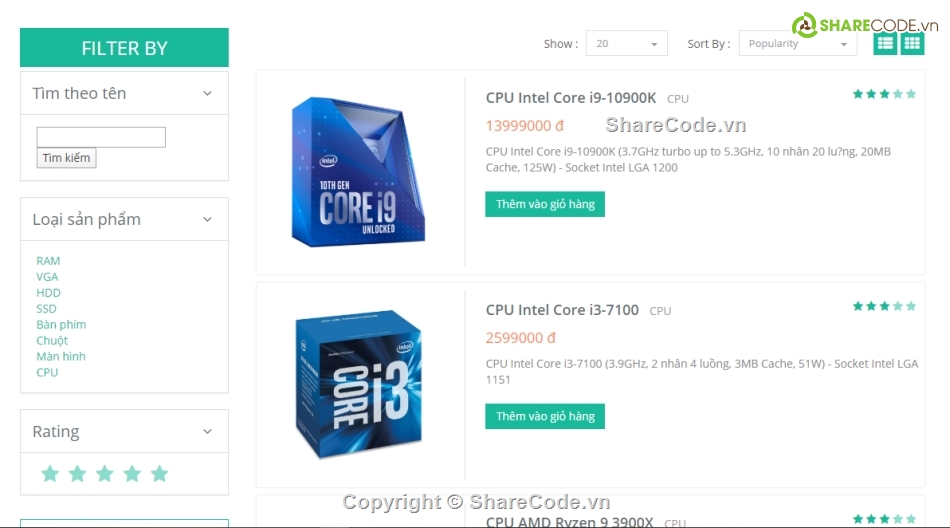 Web bán máy tính,máy tính java,Web bán linh kiện máy tính