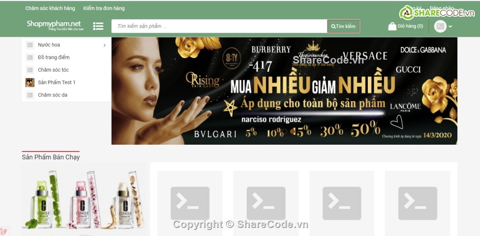 Web Bán Hàng PHP & MYSQL,web bán mỹ phẩm,web bán hàng,web bán mỹ phẩm php,mỹ phẩm online,website mỹ phẩm