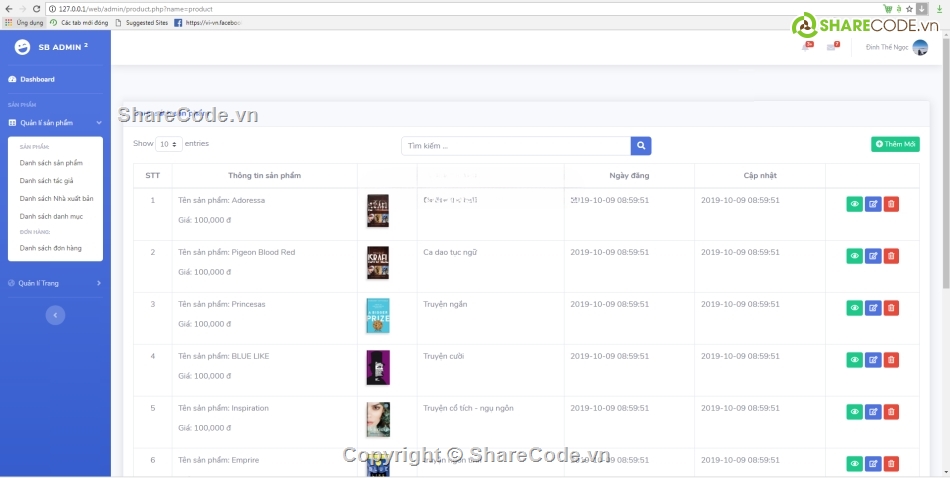 php thuần,đầy đủ chức năng,bán sách online,php bán sách