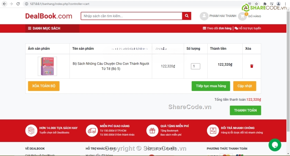 web bán sách,php thuần,đầy đủ chức năng