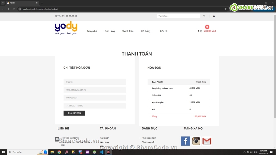 website bán quần áo,website thời trang,website thương mại điện tử,web php mysql