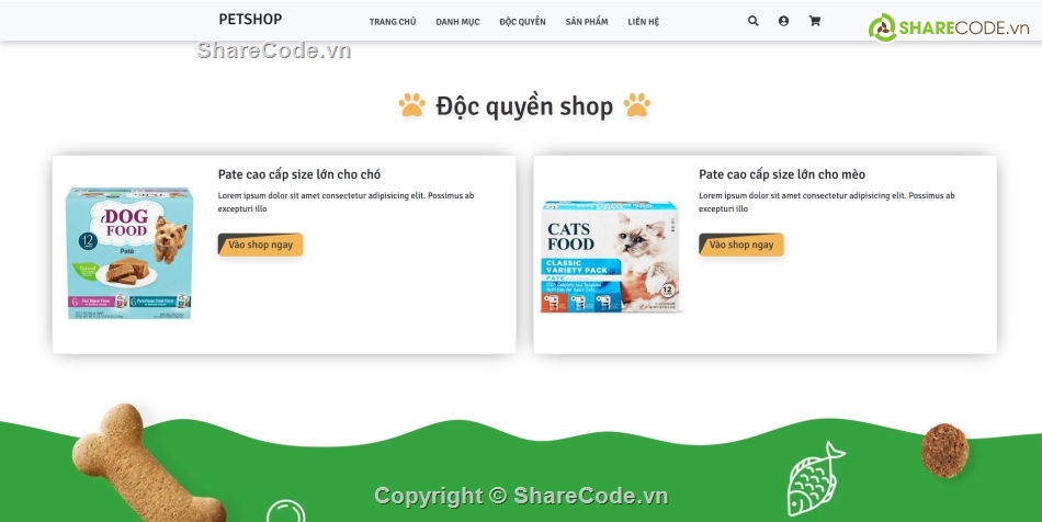 php thuần,Web dịch vụ,thú cưng,petshop