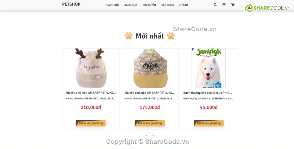 php thuần,Web dịch vụ,thú cưng,petshop