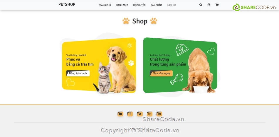 php thuần,Web dịch vụ,thú cưng,petshop