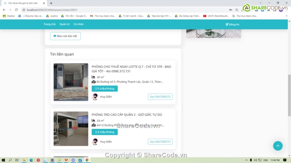 jsp,đăng tin,Web tin tức,đăng cho thuê trọ