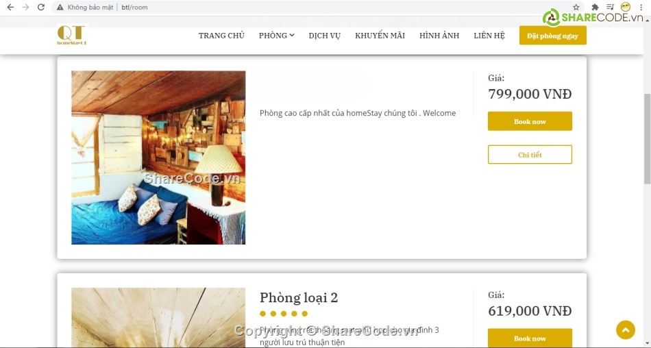 đặt phòng khách sạn,php thuần,full chức năng