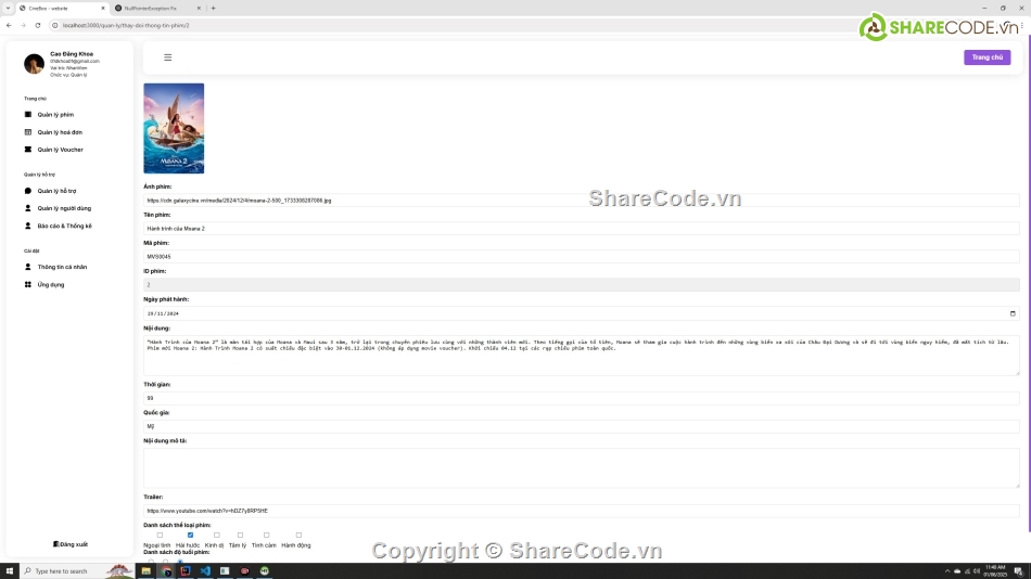 Web đặt vé xem phim java spring,Đồ án web đặt vé xem phim java,Đồ án đặt vé xem phim,Web xem phim,đồ án java