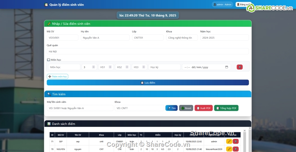 code tra cuu diem sinh vien,tra cứu điểm thi,code quản lý điểm sinh viên,php mysql,WEB PHP MySQL – Hệ thống tra cứu điểm sinh viên