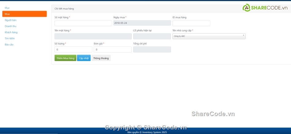 quản lý,quản lý hàng tồn kho,PHP quản lý kho hàng
