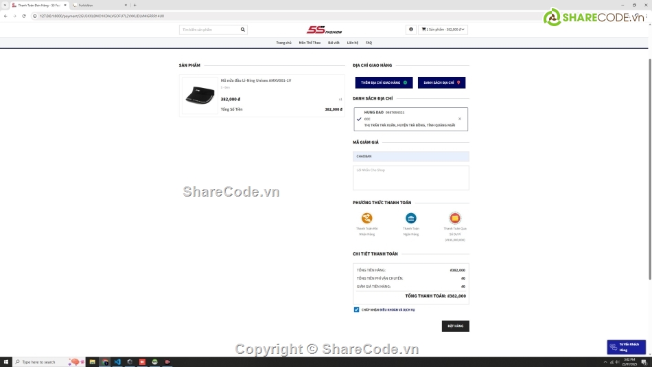 Web thời trang,thời trang online,Đồ án bán hàng thời trang php mysql mvc,web bán hàng thời trang php mysql thanh toán vnpay