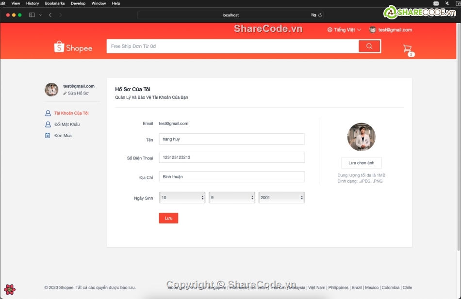 reactjs,thương mại điện tử,website shopee,bán hàng