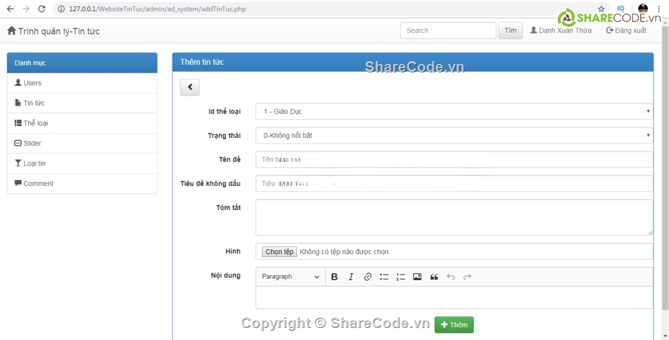 Web tin tức,tin tức php,Web tin tức chuẩn seo