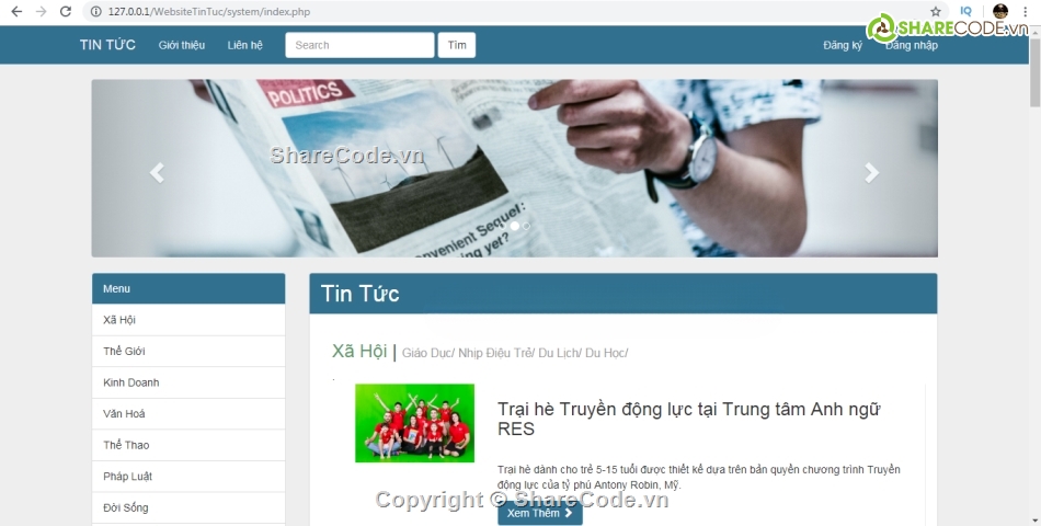 Web tin tức,tin tức php,Web tin tức chuẩn seo