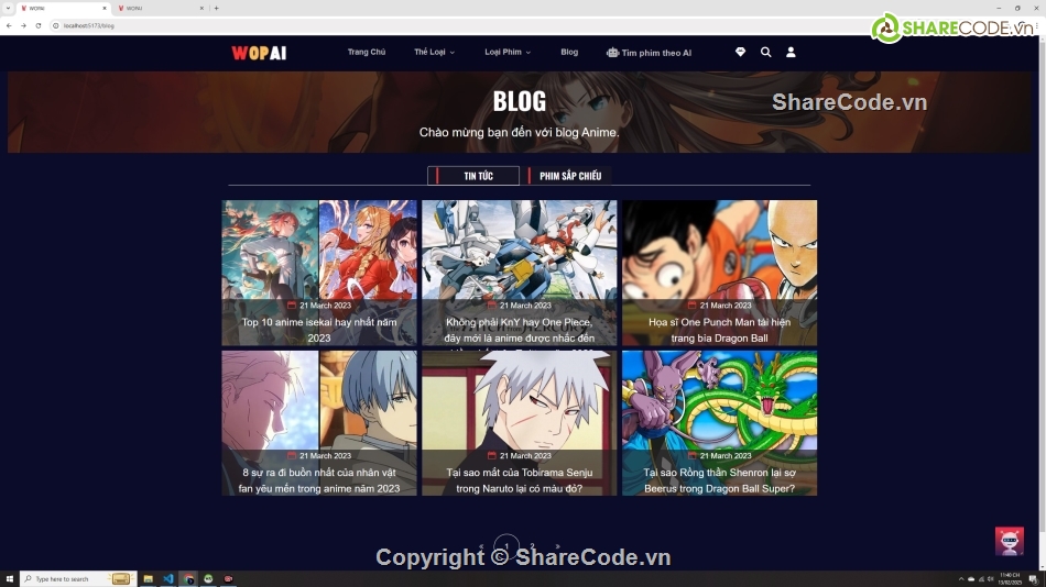 Web xem phim,web thanh toán VietQR,web php