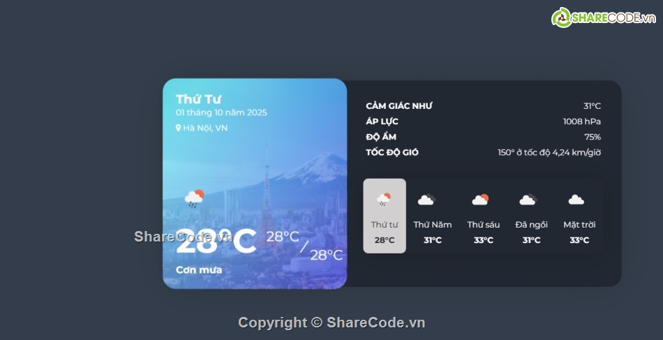 Dự báo thời tiết,thời tiết,App thời tiết,source thời tiết