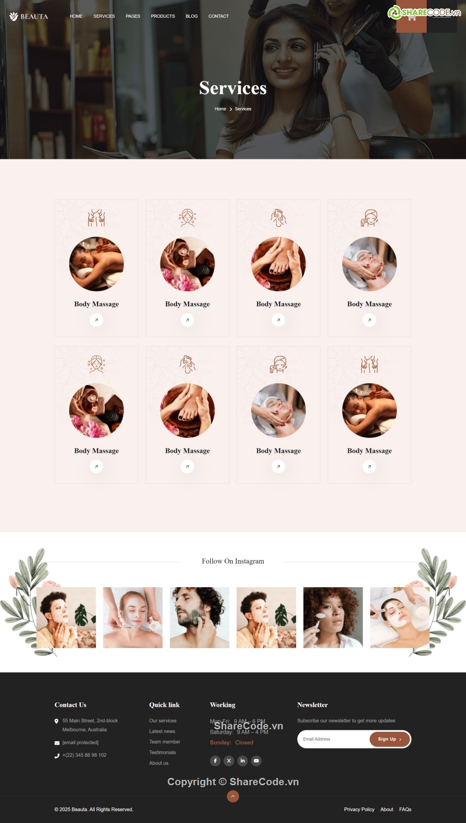 dịch vụ spa,website spa,spa,website làm đẹp,website dịch vụ,code dịch vụ spa