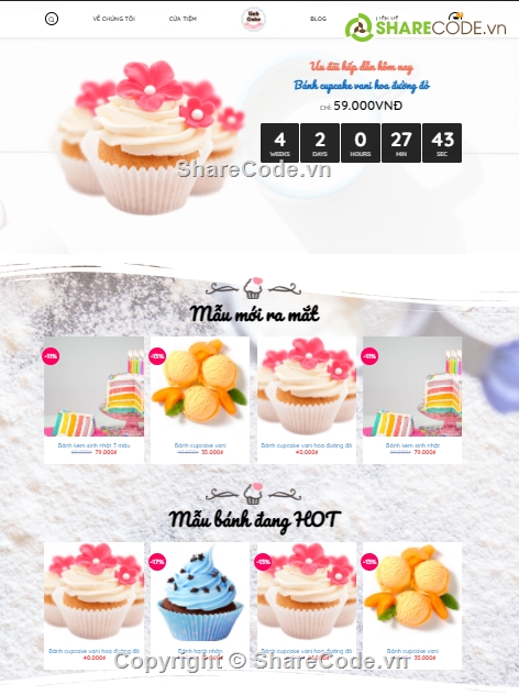 giao diện web bánh ngọt,Website bán hàng giao diện đẹp,giao diện tiệm bánh đẹp,website bán bánh ngọt,bán bánh