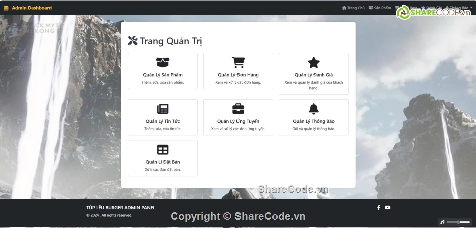 Báo cáo đồ án,Website bán hàng,Website bán đàn PHP,full,SQL,website bán burger