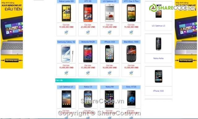 web quản lý,quản lý du lịch,đồ án web asp.net,Website bán điện thoại,web bán di động,web bán điện tử