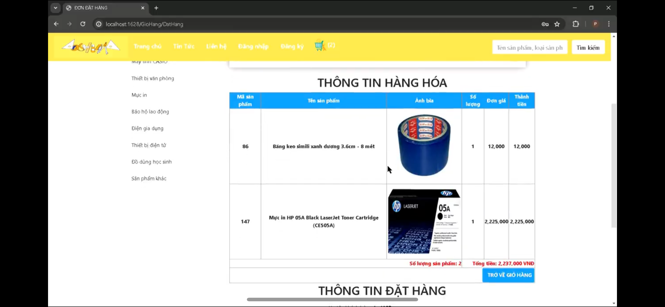 web,MVC,web bán dụng cụ,học tập,website học tập