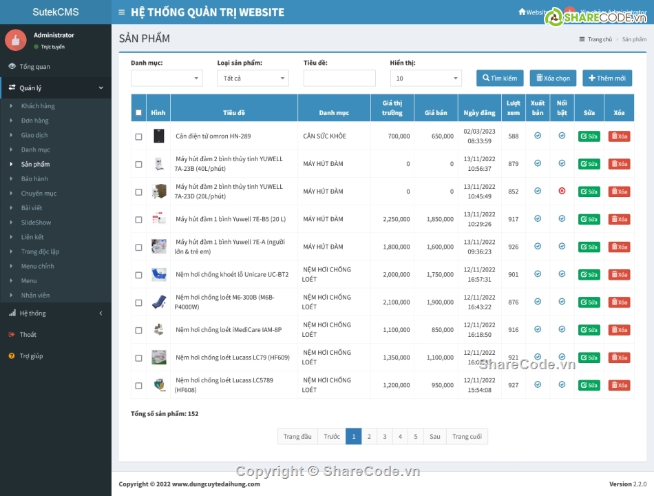 website bán hàng,website php & mysql,codeigniter,website bán dụng cụ y tế,wesite bán máy tính,Codeigniter Framework PHP