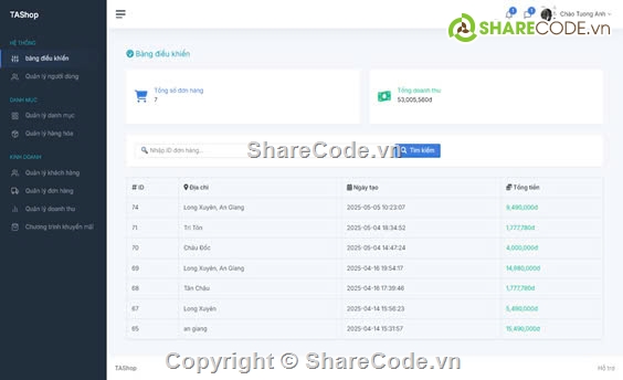 PHP Thuần,Shoponline,Bandongho