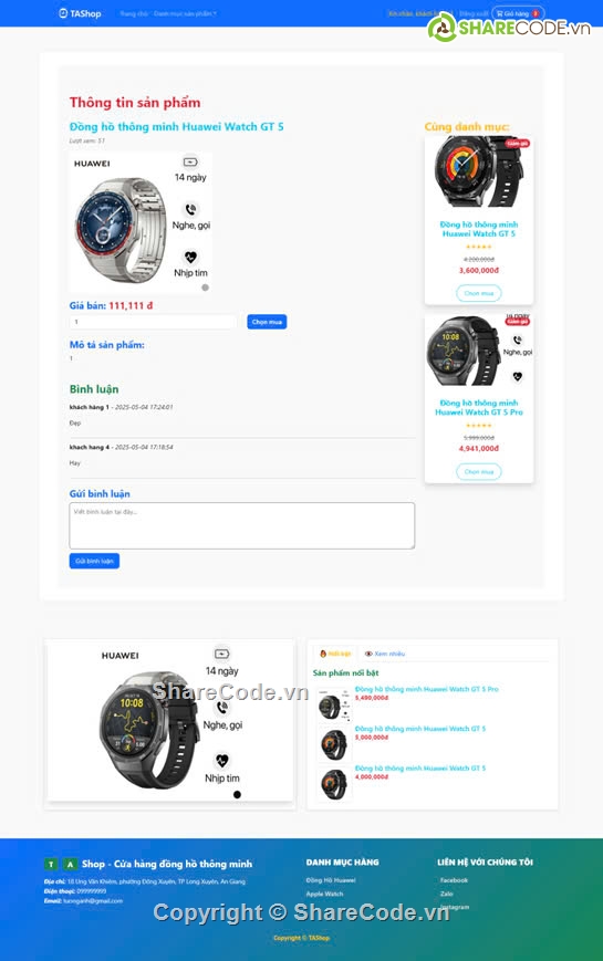 PHP Thuần,Shoponline,Bandongho