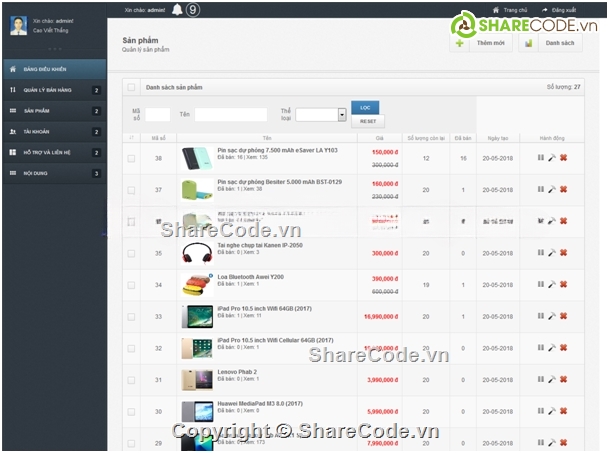 php thuần,web bán hàng php,full báo cáo