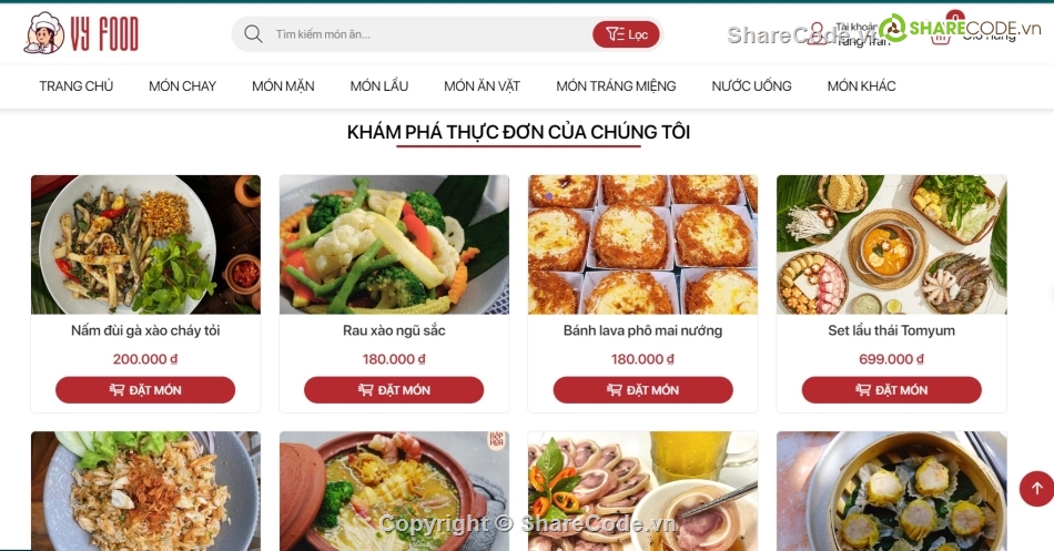 Website bán hàng,Website bán đồ ăn,Website bán hàng full chức năng,Website bán hàng đẹp,website food shop,html website food