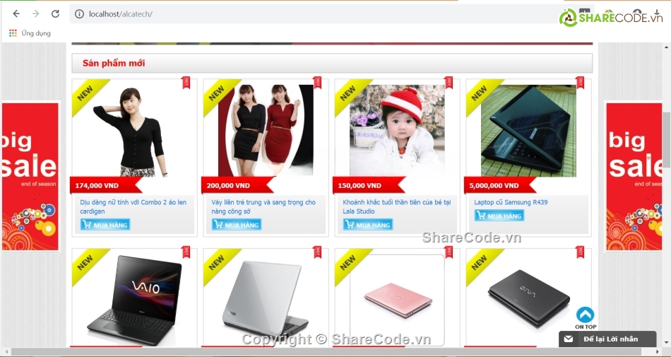 giao diện web,web bán hàng php,web php,bán website
