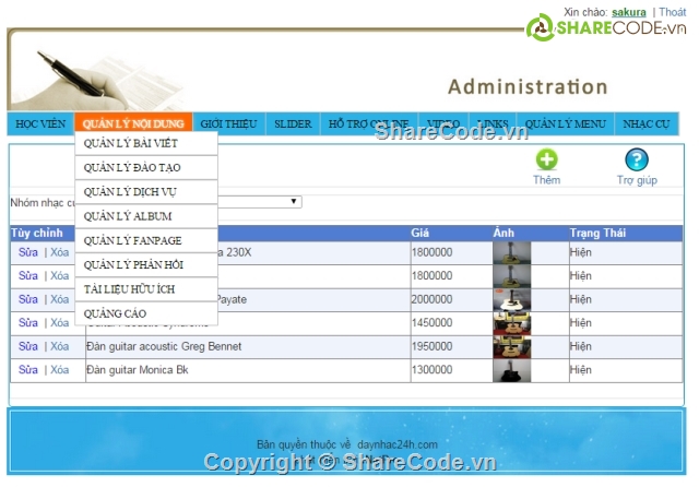 website dạy nhạc,website bán hàng,web bán đàn,website dạy học đàn,web bán đàn ghita,web bán đàn guitar