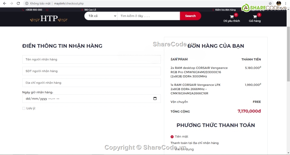 php thuần,web bán hàng php,website bán máy tính