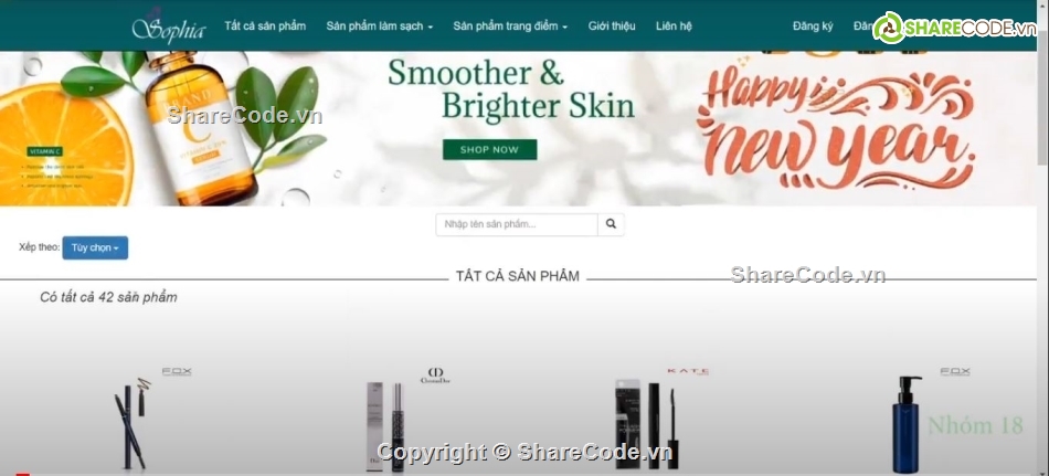 website mỹ phẩm,web mỹ phẩm,full báo cáo