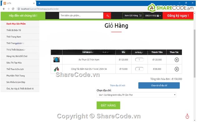 web php,web bán hàng php,website